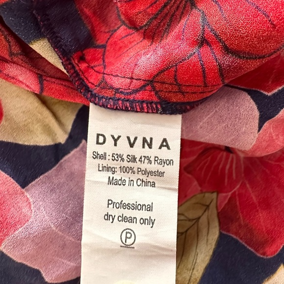 DYVNA Red Green Floral Silk Maxi Dress - Picture 7 of 7